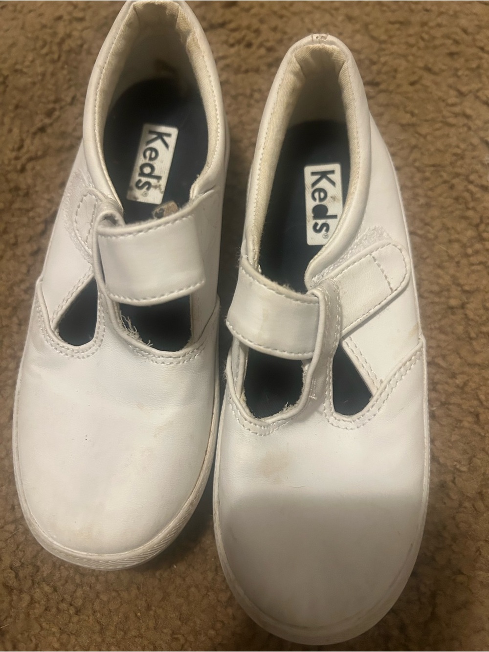 Keds Kids White T-Strap Sneaker